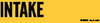 Brady B-946 Black on Yellow Vinyl Self-Adhesive Pipe Marker - 2 1/4 in Height - 2 in Character Height - 13 1/4 in Length - Printed Msg = INTAKE with Right Arrow - 98358 - 754476-98358 - R. S. Hughes Company, Inc.