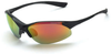 Cobra red mirror lens, matte black frame -- 1528 - Image