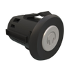 Point Coat Hook, Snap-in, Oval In-line Black Flange, Satin Hook - MP-07-124-52-0 - Southco