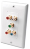 COMPONENT VIDEO (RGB) STEREO LEFT/RIGHT AUDIO DECORA FEEDTHRU WALL PLATE - 60-10622 - MilesTek Corporation