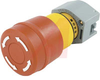 Switch, E-Stop Actuator, Fool Proof, Red, Plastic Mushroom Cap, White Arrows - 70029350 - Allied Electronics, Inc.