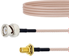 BNC Male to SMA Female Bulkhead Cable RG316 Coax in 72 Inch - FMC0812316-72 - Fairview Microwave Inc.