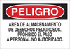 Brady B-555 Aluminum Rectangle White Chemical, Biohazard, Hazardous & Flammable Material Sign - 14 in Width x 10 in Height - Language Spanish - 38151 - 754476-38151 - R. S. Hughes Company, Inc.