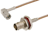 SMA Male Right Angle to BNC Female Bulkhead Cable 60 Inch Length Using RG316 Coax - PE3681-60 - Pasternack