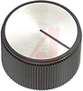 Knob; ABS; Round with Indicator; Black;1/4 in.; 1.250 in.; Gloss - 70206999 - Allied Electronics, Inc.