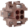 Connector, Soft Shell; Plug; 4; 14 A (Max.); 600; Thermoplastic; Red; 0.197 in. - 70083114 - Allied Electronics, Inc.