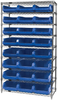 Open Wire Shelving, 9Shelves, 24Bin, Blu; Shelving Unit Type Quantum Storage - 44AC8596 - Newark, An Avnet Company