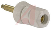 Binding Post, Single; Larger Stud Nut; 30 A; 1000 V; Gold Plated Brass; White; - 70121035 - Allied Electronics, Inc.