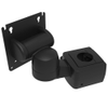 Monitor Mount, Tilt & Swivel, Pole Mount, Aluminum Alloy, Powder Coat, Black - AV-D40-13K164-50 - Southco