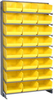 Sloped Rack, 8Shelves, 24Bins, Yellow; Shelving Unit Type Quantum Storage - 44AC6551 - Newark, An Avnet Company