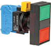 SWITCH, MOMENTARY, FLUSH GREEN TOP, FLUSH RED BOTTOM - 70173086 - Allied Electronics, Inc.