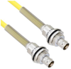 Halogen Free Cable Assembly TRB Insulated Bulk Head 3-Lug Cable Jack to Jack with Bend Relief .245