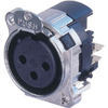 Neutrik B Series 3 Pin Female Horizontal Left Pin 1/Grd - NEUNC3FBHL1 - HAVE, Inc.
