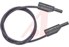 STACKING 2MM SAFETY SHEATHED PATCH CORDS, PVC, 20IN (50CM), (BLACK) - 70197288 - Allied Electronics, Inc.