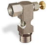 (Formerly B1630-7X-HN), Inverted Angle Small Sight Feed Valve, 1/4” Female NPT Inlet, 1/4” Female NPT Outlet, Handwheel - B1628-333B1HW - Oil-Rite Corp.
