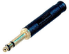 Neutrik NP3TTPBAU Bantam Patch Plug Black Gold Contact -- NEUNP3TTPBAU