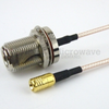 N Female Bulkhead to SMB Plug Cable RG316 Coax in 48 Inch - FMC1116316-48 - Fairview Microwave Inc.