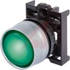 PUSHBUTTON, ILLUMINATED PUSHBUTTON, FLUSH, MOMENTARY, GREEN BUTTON, SILVER GUARD -- 70057757