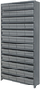 Closed Shelving, 13Shelves, 48Bins, Grey; Shelving Unit Type Quantum Storage - 44AC4601 - Newark, An Avnet Company