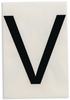 Brady Toughstripe B-514 Black Indoor Polyester Letter Label - 6 in Width - 8 in Height - 8 in Character Height - Printed Msg = V - 121817 - 754473-71049 - R. S. Hughes Company, Inc.