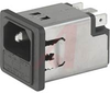 Filter, AC Line; 2; 125/250 VAC; 1 A; 0.5 mA (Max.) @ 250 V/60 Hz; Black; Panel -- 70080827