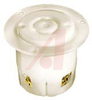 Receptacle, Flanged; 20 A; 480 VAC; L16-20R; White; Steel-Nickel Plated; Brass - 70116422 - Allied Electronics, Inc.