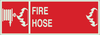 Brady Bradyglo B-324 Polyester Rectangle Fire Equipment Sign - 14 in Width x 5 in Height - TEXT: FIRE HOSE - 90558 - 754476-90558 - R. S. Hughes Company, Inc.