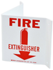 Brady B-493 High Impact Polystyrene White Fire Equipment Sign - 14.5 in Width x 8 in Height - TEXT: FIRE EXTINGUISHER - 80702 - 754476-80702 - R. S. Hughes Company, Inc.