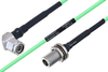 Temperature Conditioned TNC Male Right Angle to N Female Bulkhead Low Loss Cable 36 Inch Length Using PE-P160LL Coax - PE3M0217-36 - Pasternack