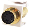 Snap-in S-Video F/F Keystone Module, White - 101818WT - Computer Network Accessories, Inc.
