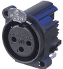 Neutrik A Series 3 Pin Female Horizontal Pin 1/Grd Separate - NEUNC3FAH2 - HAVE, Inc.