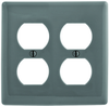 Wall Plate, 2 Gang, 2 Duplex, Grey; Accessory Type Hubbell Wiring Devices - 17M7223 - Newark, An Avnet Company
