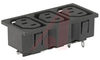 Ganged Outlet; Snap-in; 10 A; 250 VAC; 10 Megohms (Min.) @ 500 VDC; Black - 70080791 - Allied Electronics, Inc.