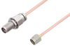 2.92mm Male to 2.92mm Female Bulkhead Cable 12 Inch Length Using RG405 Coax, LF Solder, RoHS - PE34747LF-12 - Pasternack