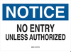 Admittance Sign - 40722 - Brady Corporation