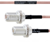 N Female Bulkhead to N Female Bulkhead MIL-DTL-17 Cable M17/60-RG142 Coax in 30 Inch - FMHR0013-30 - Fairview Microwave Inc.