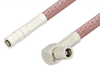 SMB Plug to SMB Plug Right Angle Cable 48 Inch Length Using RG142 Coax - PE33668-48 - Pasternack