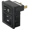 IEC Appliance Inlet C20 with Circuit Breaker TA35 1-pole - 6136 - SCHURTER Inc