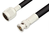75 Ohm N Male to 75 Ohm BNC Male Cable 60 Inch Length Using 75 Ohm RG11 Coax - PE3396-60 - Pasternack