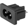 IEC Appliance Inlet C8, Solder, PCB or Quick-connect Terminal -- 2570 - Image