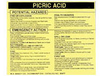 Brady B-928 Black on Yellow Rectangle Vinyl Hazardous Material Label - 4 1/2 in Width - 3 2/4 in Height - Printed Text = PICRIC ACID - 93592 - 754476-93592 - R. S. Hughes Company, Inc.