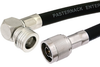 N Male to QN Male Right Angle Cable 24 Inch Length Using RG213 Coax - PE38491-24 - Pasternack