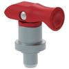 Spring Loaded Plunger, Press-in, Small Size, With hold-open feature, Red - 56-461-013 - Southco