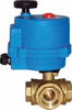 BRASS 3-WAY 3" NPTF ELECTRIC ACTUATED 365N BALL VALVE-120/60 VOLT AC - B3LE14-0-6 - Quarter Turn Valve