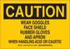Brady B-555 Aluminum Rectangle Yellow Chemical, Biohazard, Hazardous & Flammable Material Sign - 10 in Width x 7 in Height - 126084 - 754473-74237 - R. S. Hughes Company, Inc.