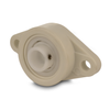 1/2 in. ID, 4.49 in. Long Polyester Diamond Flange Block w/ Acetal Ball Bearing -- BBPBLF-204-1/2 - Image