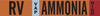Brady B-946 Orange Pressure Sensitive Vinyl Pipe Marker - Printed Msg = RV VAP Ammonia High with Right Arrow - 145849 - 754473-54637 - R. S. Hughes Company, Inc.