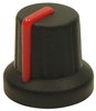 Soft Touch Knob, Black/red, 16Mm; Shaft Type Multicomp Pro - 02AH4567 - Newark, An Avnet Company