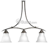 Three-Light Linear Chandelier Fixture - P4325-20 - bulbs.com