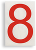 ToughStripe Die-Cut Red Letter 8 - 121897 - Brady Corporation